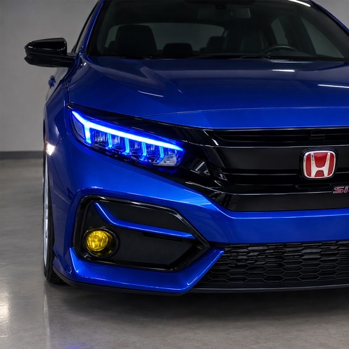 Pair rgb led headlights - headlights, for